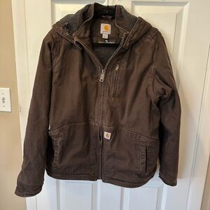 Carheart woman’s jacket large Brown